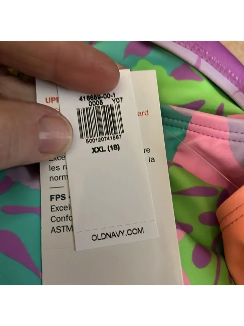Old Navy Girls’ Printed Side Cutout Tie-Knot One Piece Tropical Floral Swimsuit